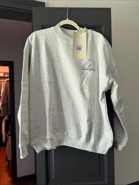 ADA Oversized sweatershirt Light Grey melange size Small